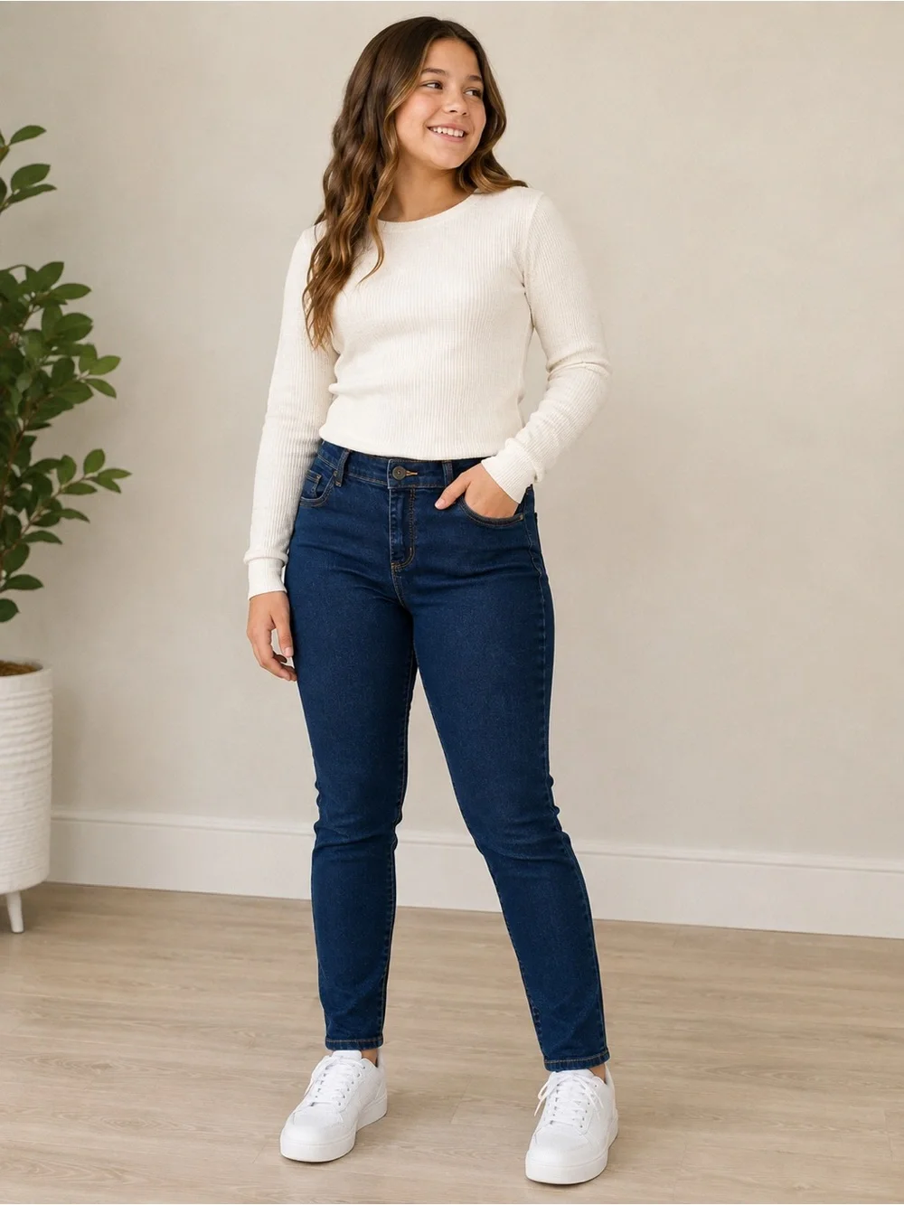 The Children’s Place Girls 18 Plus Skinny Jeans Dark Wash Back to School